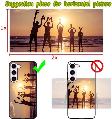 Vista 3 de Funda de teléfono personalizada para Samsung Galaxy S23, funda personalizada para teléfono con foto, nombre de foto, escritura a mano, regalo