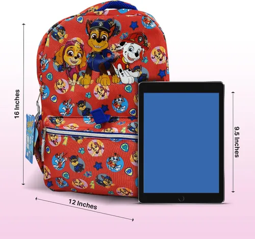 Vista 5 de Juego de mochila de 16 pulgadas para niñas y niños, mochila escolar para niños de jardín de infantes y primaria con accesorios para la escuela