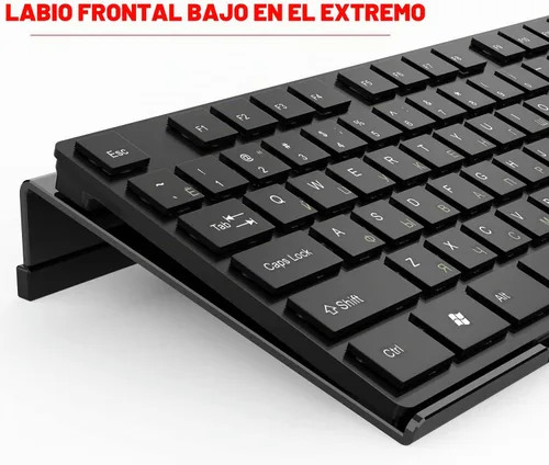 Vista 3 de KOTEMON Soporte de teclado de computadora inclinado de acrílico para escritura ergonómica, soporte para bandeja de teclado con funda antideslizante