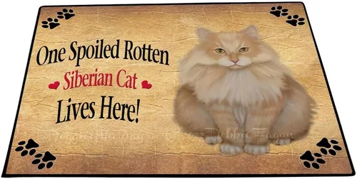 Vista 14 de Doggie of the Day Siberian Cats Floor Mat - 4th of July Independence Day - Best Dog Doormat - Protector Decor - Unique Portrait Art - Premium