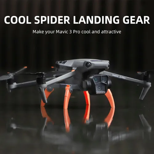 Vista 3 de Pierna de tren de aterrizaje para DJI Mavic 3 Pro RC Cámara Drone Accesorios Plegable Extensor Extensiones Soporte Gimbal Soporte (Gris)