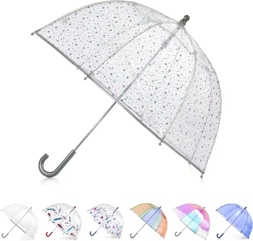 Vista 22 de Totes- Paraguas de burbujas transparente para niños con mango de fácil agarre), 2236N53