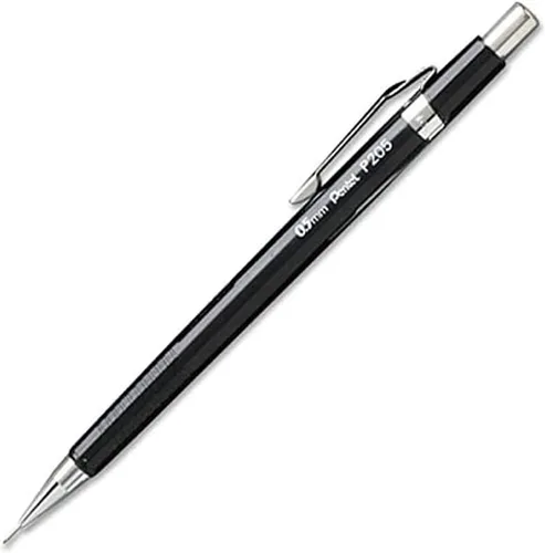 Vista 2 de Pentel Sharp Lápiz mecánico de 0.5 mm, paquete de 5 lápices mecánicos negros