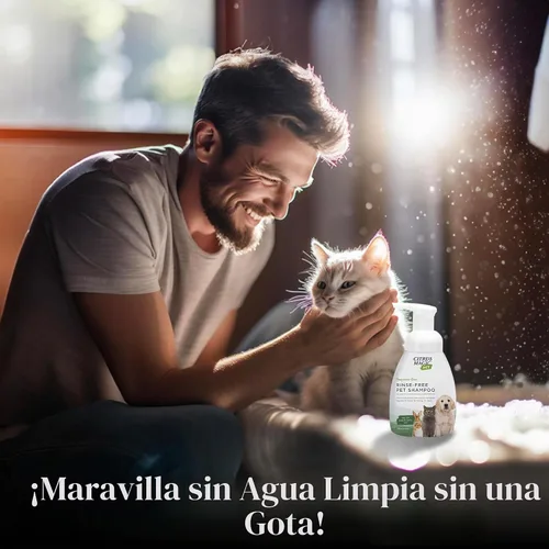 Vista 6 de Citrus Magic Pet Champú para mascotas sin enjuague, 8 onzas líquidas Acondiciona y desodoriza abrigos, ideal para perros, gatos, hurones