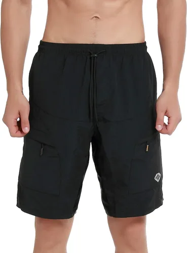 Vista 6 de Santic Coolmax - Pantalones cortos de ciclismo de montaña para hombre coolmax, ligeros