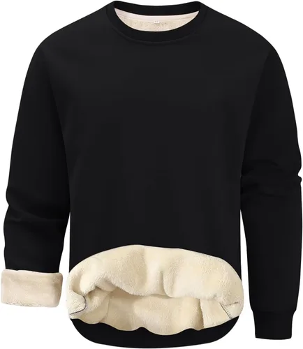 Vista 16 de Gihuo Sudadera de forro polar con cuello redondo y forro polar para hombre 02 Ejército