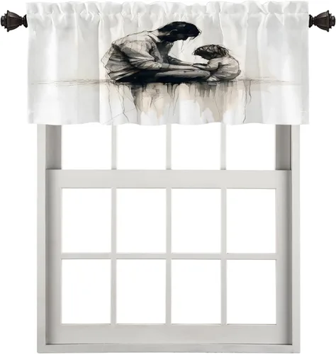 Vista 20 de Cortinas opacas de poliéster multicapa para ventanas de padre e hijo, 2 unidades, 26 x 24 pulgadas