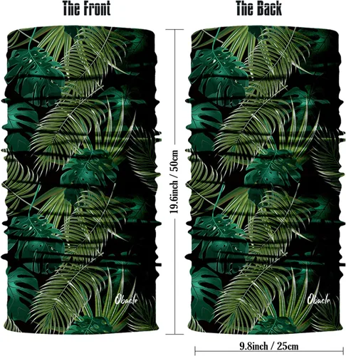 Vista 3 de Obacle Máscara Facial Sin Costuras Rave Bandana Hombres Mujeres para Protección contra Polvo Sol Viento Plátano hoja verde