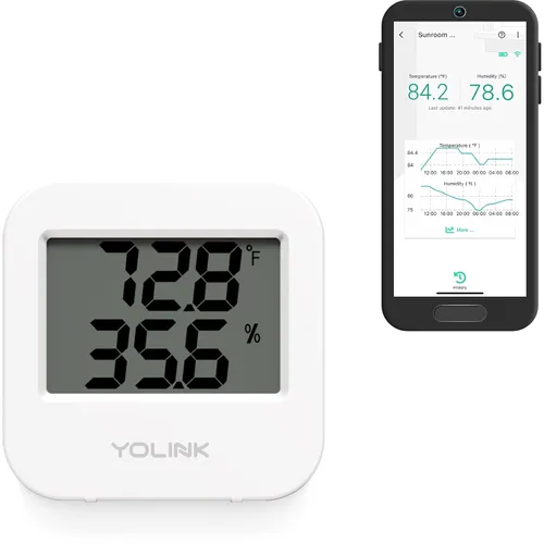 Vista 9 de Sensor de temperatura inalámbrico inteligente y sensor de humedad de amplio rango (-22 a 158 grados) para monitoreo de refrigerador, monitoreo