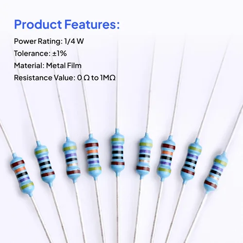 Vista 3 de ELEGOO Surtido de kit de resistencias de 17 valores 1%, 0 Ohm-1M Ohm (paquete de 525) Cumple con RoHS para proyectos electrónicos