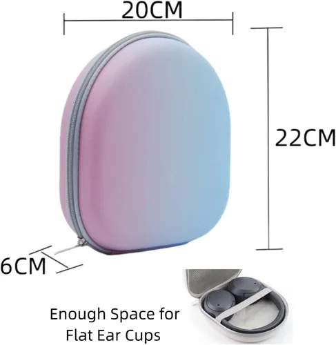 Vista 5 de Funda rígida EVA para auriculares Edifiers W820NB Plus, funda rígida de transporte compatible con auriculares y accesorios W820NB Plus, a prueba