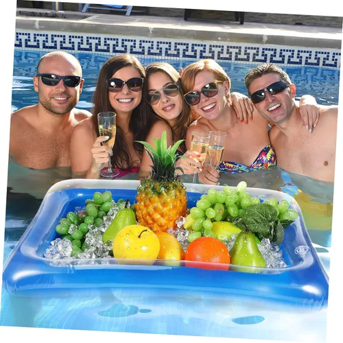 Vista 4 de Barras inflables para servir, bandejas inflables para servir ensaladas, bufé de hielo, soporte para bebidas y alimentos para interiores