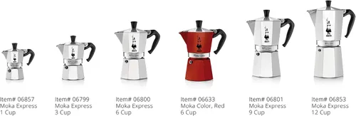 Vista 6 de Bialetti Express Moka Pot, 6 tazas y café, aluminio plateado