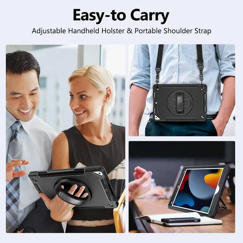 Vista 7 de Miesherk Funda para iPad 10.2 9ª generación 2021: cubierta resistente a prueba de golpes de grado militar para iPad de 10.2 pulgadas 2021 - Soporte
