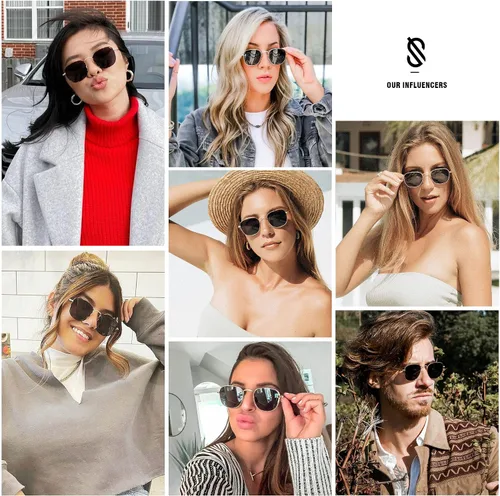 Vista 3 de SOJOS Square Polarized Sunglasses for Men Women Classic Vintage Retro Style SJ1143