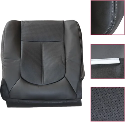 Vista 2 de NLQR Fundas de asiento de repuesto para el lado del conductor y del pasajero, color negro, compatible con Ford F250 F350 F450 F550 Lariat 2011 2012
