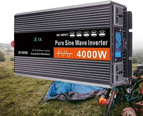 Vista 9 de Inversor de onda sinusoidal pura de CC 48 V/60 V/72 V a CA 110 V con pantalla LCD, inversor de corriente de coche con control remoto inalámbrico