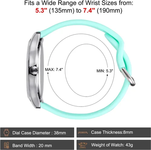 Vista 5 de Reloj de enfermera para enfermeras, médicos, profesionales médicos, estudiantes, hombres, mujeres, unisex, fácil de leer, esfera luminosa, reloj