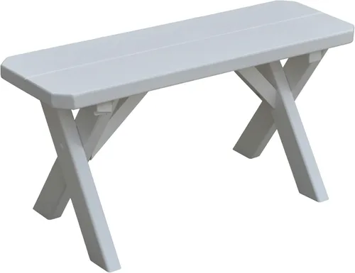 Vista 100 de Furniture Barn USA Pine - Banco cruzado de 2 pies, color negro