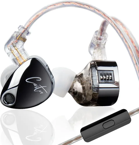 Vista 27 de KZ Castor - Auriculares intrauditivos, sonido de graves mejorado HiFi, IEMs aislantes de ruido ajustables, auriculares con cable de doble