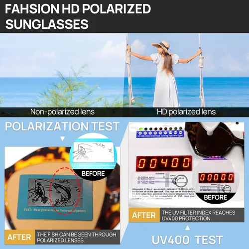 Vista 3 de MARE AZZURO Gafas de sol polarizadas de gran tamaño para mujeres y hombres, para conducir, pesca, deportes, protección UV400, para fiesta, playa, sol