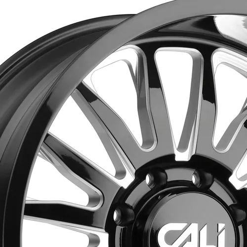 Vista 4 de CALI OFF-ROAD SUMMIT (9110) 20x12 8x165.1-51et mm BRILLANTE NEGRO/MILLED SPOKES rueda