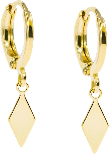 Vista 20 de 14K Gold Clasp Closure Dangle Earrings, Trendy Hoop with Charm, Huggie Hoop Earrings, Hypoallergenic Nickel Free Earrings, Lightweight Huggies for