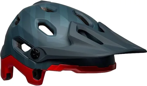 Vista 8 de Cascos de Bicicleta Bell Bike Super Dh MIPS Spherical Prime Azul Mate/Carmesí Pequeño
