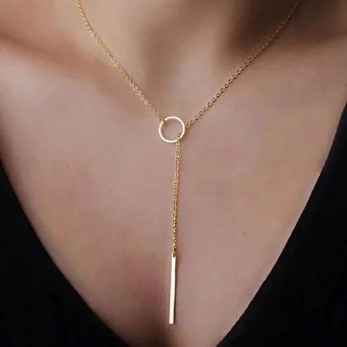 Vista 4 de Tewiky Lariat Collar para mujer, delicados collares largos chapados en oro de 14 quilates, corazón y perlas de circonita cúbica, collar con colgante