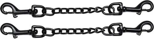Vista 7 de DEYACE Clip de seguridad de metal para collar de perro, paquete de 2 unidades de respaldo resistente para collar de punta, conector de collar