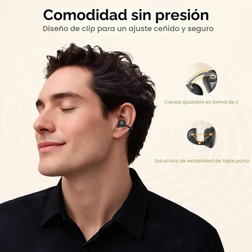 Vista 2 de EarFun Auriculares con clip abierto, auriculares inalámbricos con clip