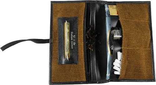 Vista 8 de Estuche con 6 compartimentos separados para tabaco, bolsa de pipa de tabaco para fumar de viaje, kit organizador de cigarrillos para accesorios