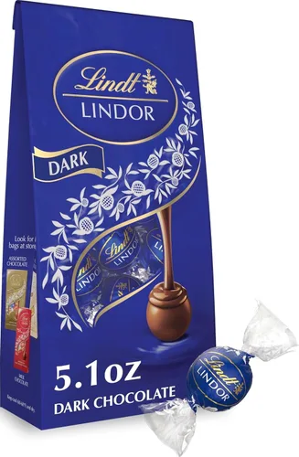 Vista 41 de Lindt Lindor - Trufas de chocolate extra oscuro 60 %, caramelo de chocolate negro con centro de trufa suave y derretida, ideal para regalar, 5.1