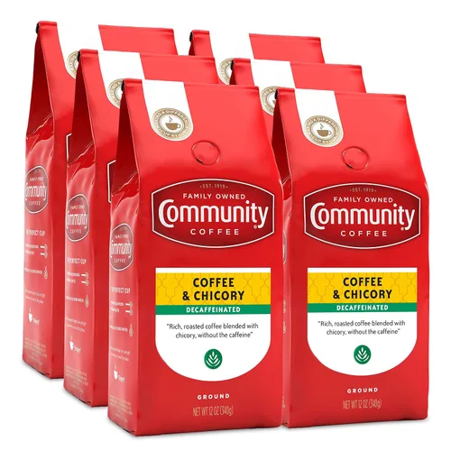 Vista 10 de Community Coffee Café Especial Descafeinado Molido, Tostado Medio Oscuro, Bolsa de 12 Onzas (Paquete de 1)
