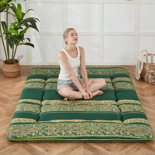 Vista 12 de Zelladorra Colchón japonés de suelo, colchón futón con bolsa de almacenamiento portátil y funda lavable, tapete de tatami grueso enrollable adecuado