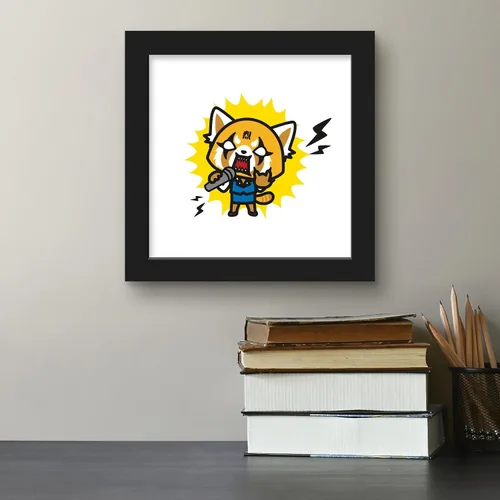 Vista 4 de Trends International Gallery Pops Sanrio Aggretsuko Retsuko - Póster de pared de arte para pared, 12.00 x 12.00 pulgadas, versión de marco negro