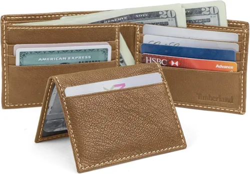 Vista 22 de Timberland Men's Leather Passcase Bifold Wallet Hybrid