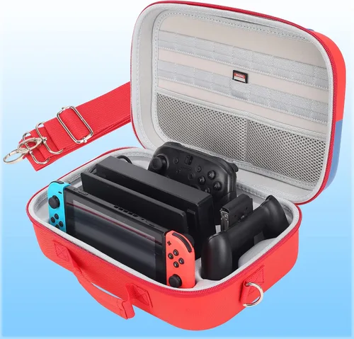 Vista 7 de Dronside Funda de transporte para Nintendo SwitchSwitch modelo OLED (2021) Bolsa de mensajero portátil de almacenamiento duro para Nintendo Switch