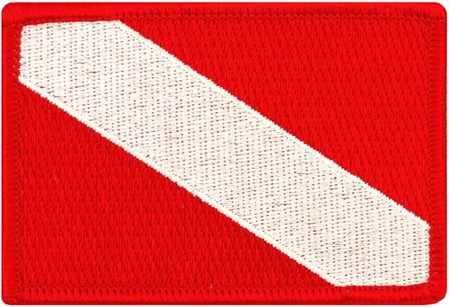 Vista 19 de Parche bordado de 100 inmersiones para buceo, emblema de bandera de buceo, recuerdo