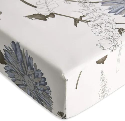Vista 5 de Wake In Cloud - Sábanas florales, 100% algodón, juego de sábanas de 4 piezas, ropa de cama estética vintage con diseño botánico de flores shabby