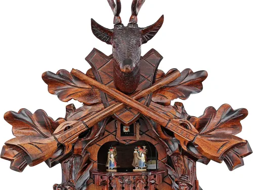 Vista 4 de Reloj de cuco - El cazador de osos de tejas