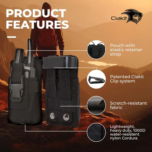 Vista 3 de StrapPack - Bolsa de clip para radio y GPS, accesorio de mochila para cazadores, socorristas, seguridad pública, excursionistas y viajeros