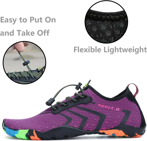 Vista 5 de Kararao Mens Womens Water Shoes Quick Dry Swim Shoes Beach Shoes Pool Surfing Aqua Sports