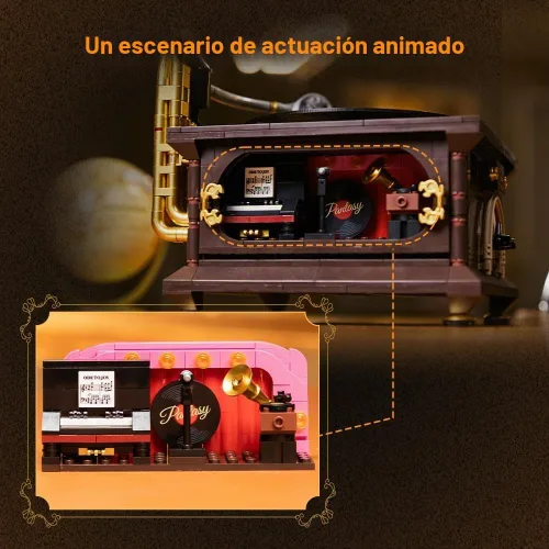 Vista 6 de PANTASY - Juego de construcción de fonógrafo retro con caja de música