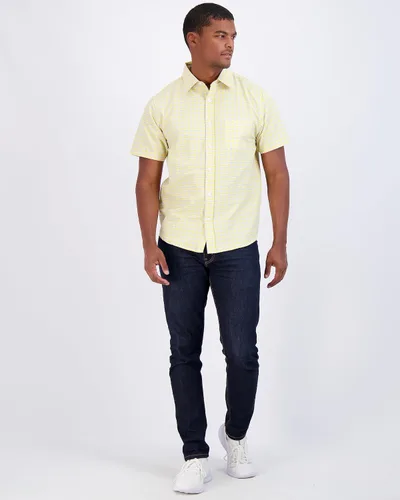 Vista 5 de Paquete de 3 camisa clásica de manga corta con botones y bolsillo frontal para hombre (disponible en tallas grandes y altas)