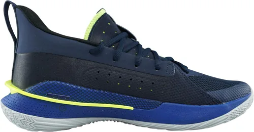 Vista 3 de Under Armour Curry 7 - Tenis de baloncesto para niños preescolares 3022114-100, BlancoNegroRojo