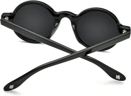Vista 7 de HEPIDEM Gafas ópticas redondas de acetato para hombre, gafas ópticas, gafas de marco Zolman