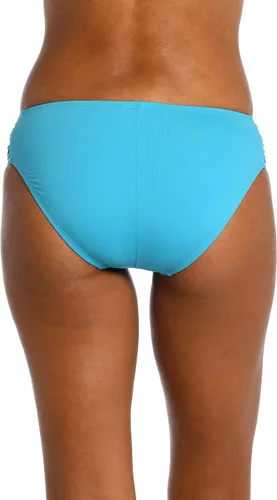 Vista 3 de La Blanca Island Diosa Side Fruncido Hipster azul