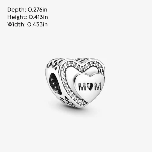 Vista 5 de Annmors Jewelry Birthday Charms for Woman-925 Sterling Silver Dangle Pendant Bead with Cubic ZirconiaGirl Jewelry Beads DIY Gifts for Women Bracelet