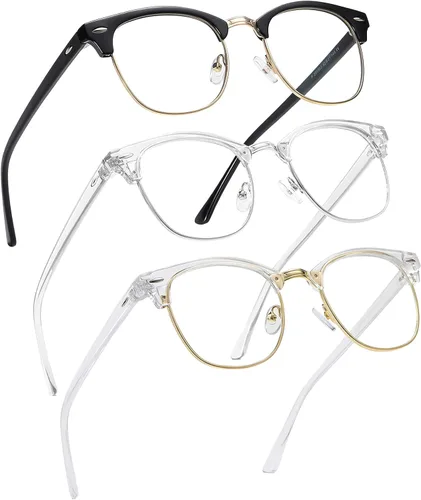Vista 13 de Perfectmiaoxuan - Gafas con bloqueo de luz azul, anteojos para computadora/juegos/pantalla para mujeres u hombres, anti luz azul y UV